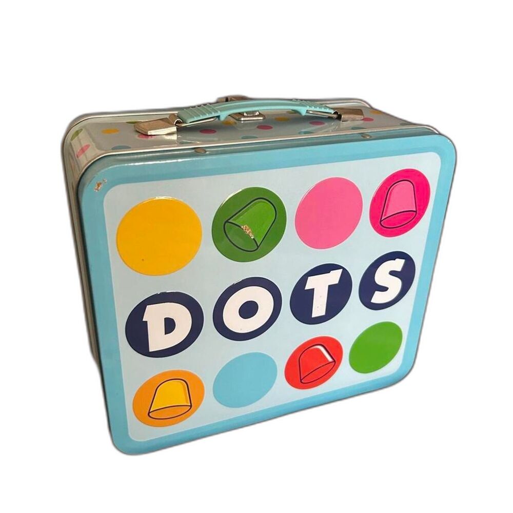 Loungefly Tootsie Roll DOTS Candy Blue Metal Lunch Box Tin Retro Pop Art 2010